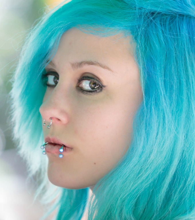 Girl With Blue Hair